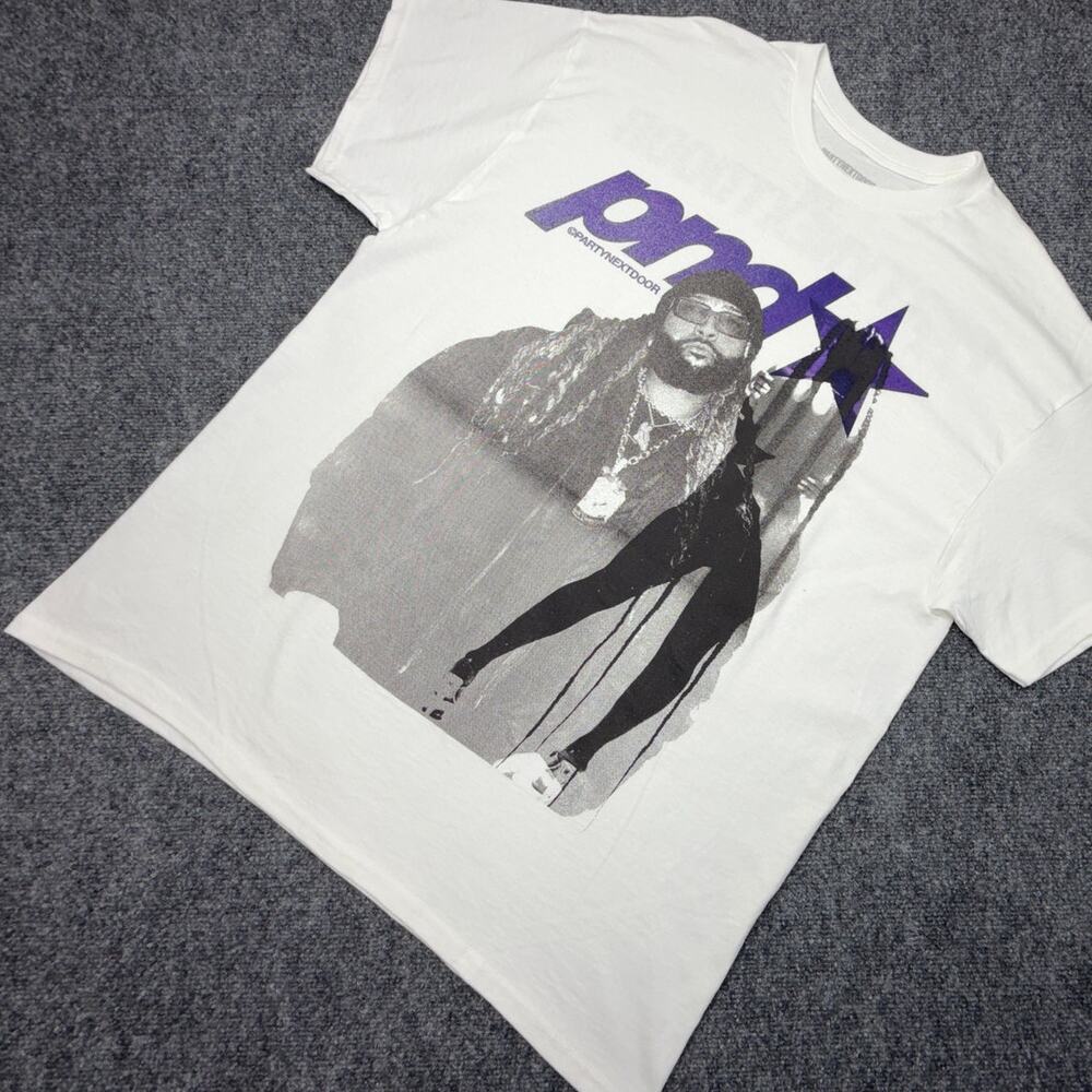 PARTYNEXTDOOR T Shirt Mens XL White Graphic Tee PND 100% Cotton
